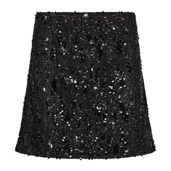 NWT SOYA CONCEPT Angel Black Sequin Mini Skirt - Picture 1 of 2